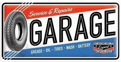 Blechschild. Best Garage / Garage