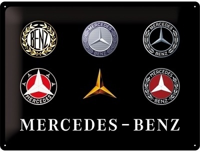 Blechschild. Mercedes-Benz / Logo Evolution