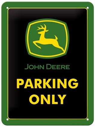 Blechschild. John Deere / Parking Only