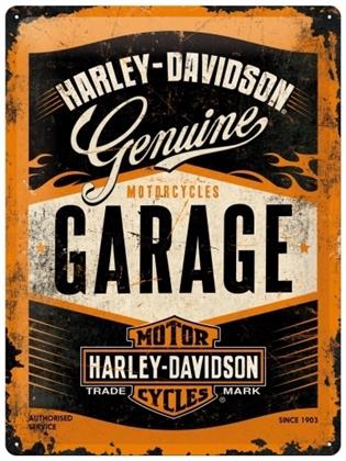 Blechschild. Harley-Davidson Garage - Harley-Davidson