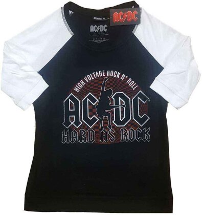 AC/DC Ladies Raglan T-Shirt - Hard As Rock