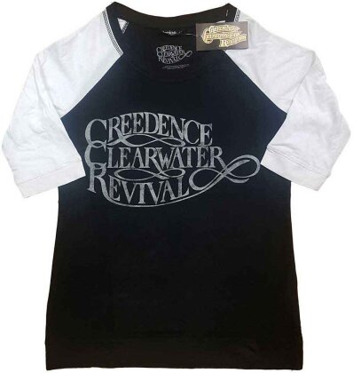 Creedence Clearwater Revival Ladies Raglan T-Shirt - Vintage Logo