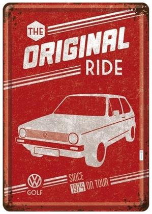 VW Golf - The Original Ride Blechpostkarte