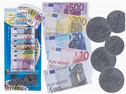 Spielgeld Kunststoff-Münzen & Papier-Scheine,90-teilig
