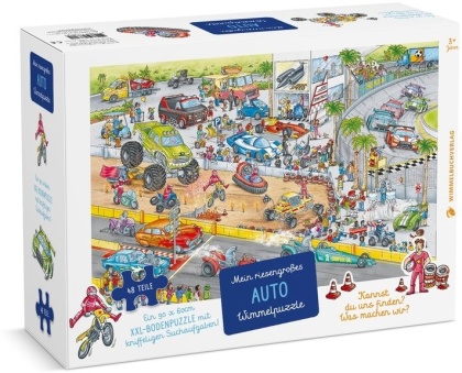 Auto Wimmelpuzzle - 48 XXL-Teile Bodenpuzzle