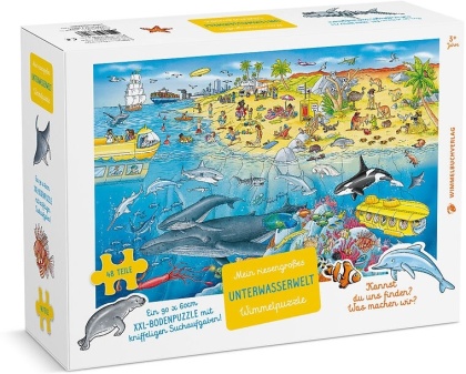 Unterwasserwelt Wimmelpuzzle - 48 XXL-Teile Bodenpuzzle