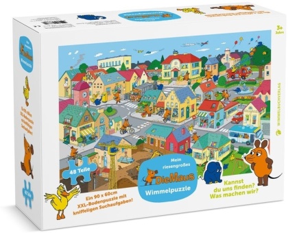Die Maus Wimmelpuzzle - 48 XXL-Teile Bodenpuzzle