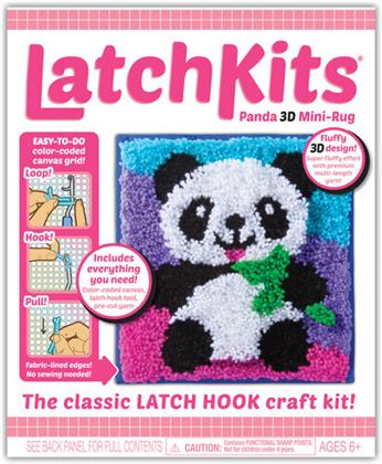 Latchkits Panda 3-D Mini Rug Latch Hook Craft Kit