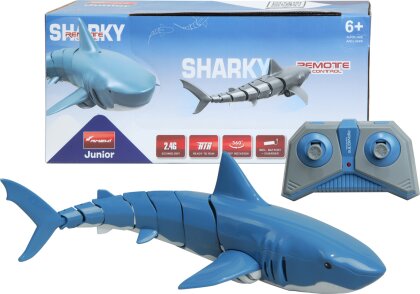 Sharky der blaue Hai, 2.4 GHz - RTR, 34x14x9 cm, Propeller,