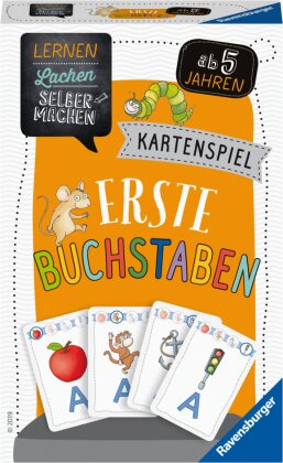 Ravensburger 80659 - Lernen Lachen Selbermachen: Erste Buchstaben, Kinderspiel ab 5 Jahren, Lernspiel für 2-4 Spieler, Kartenspiel