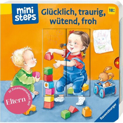 Glücklich, traurig, wütend - froh, d, Schiebebuch, 12 S.,