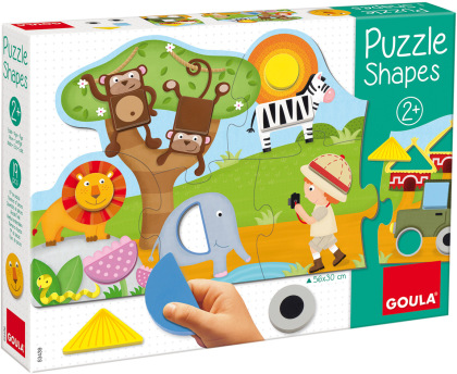 Puzzle Shapes Safari - 6 Teile plus 13 geometrische Formen
