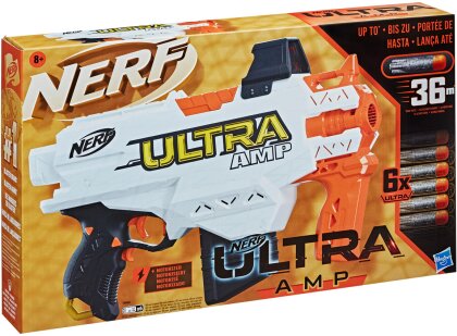 Nerf Ultra Platinum Amp - Blaster, 6 Darts, Batt.