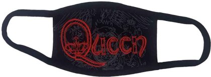 Queen: Red Retro Logo - Face Mask