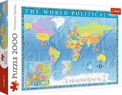 Politische Weltkarte - 2000 Teile Puzzle