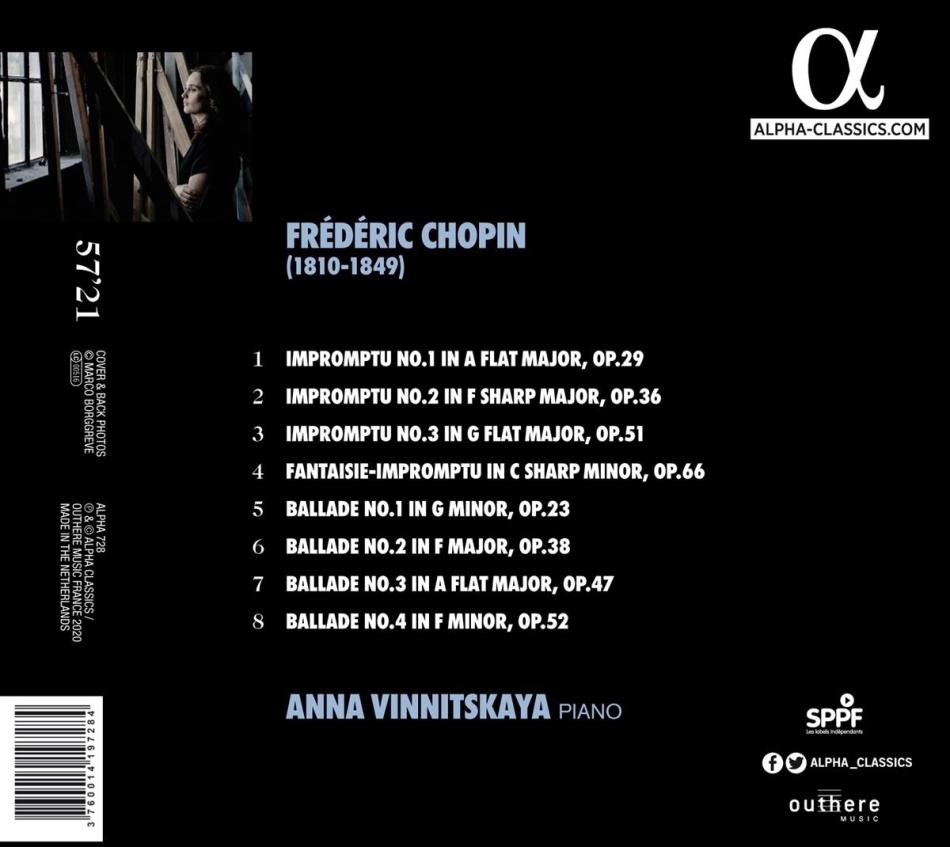 4 Ballades & 4 Impromptus von Frédéric Chopin (18101849) & Anna