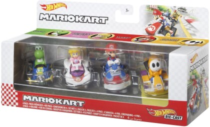 Hot Wheels Mario Kart Die-Cast 4er-Pack