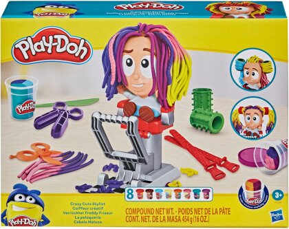Play-Doh Verrückter Friseur - Freddy, 8 dreifarbige Dosen