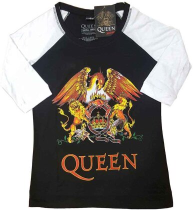 Queen Ladies Raglan T-Shirt - Classic Crest