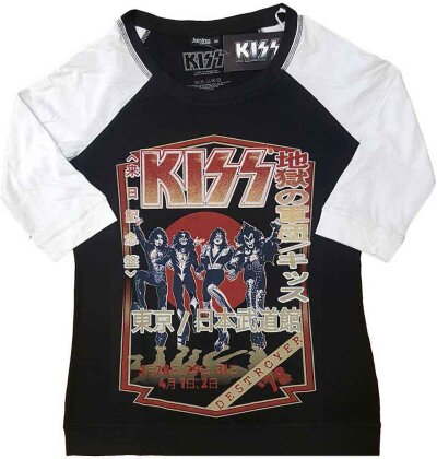 KISS Ladies Raglan T-Shirt - Destroyer Tour '78