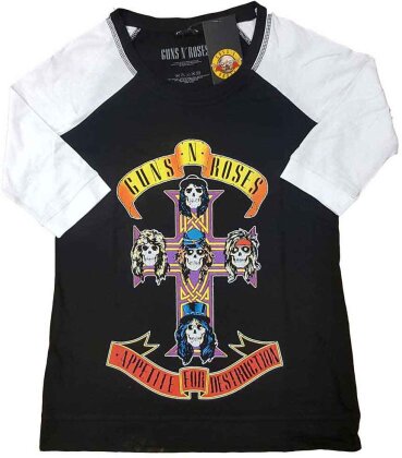 Guns N' Roses Ladies Raglan T-Shirt - Appetite for Destruction