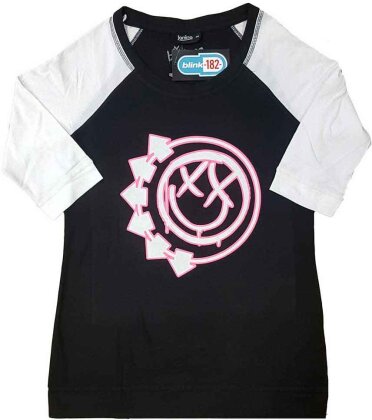 Blink-182 Ladies Raglan T-Shirt - Six Arrow Smile