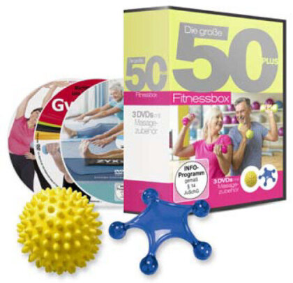 Fitness - Gymnastik - Wellnesss - Die Grosse 50+ Fitnessbox mit Massagezubehör (3 DVDs)