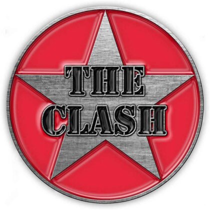 The Clash Pin Badge - Military Logo (Enamel In-Fill)