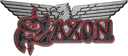 Saxon Pin Badge - Logo/Eagle (Enamel In-Fill)