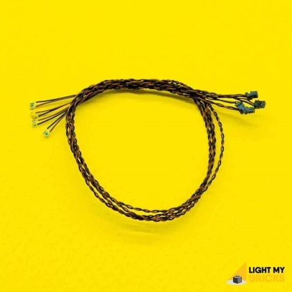 Light My Bricks - Micro Bit-Licht Weiss mit 30 cm Kabel (4er Pack)