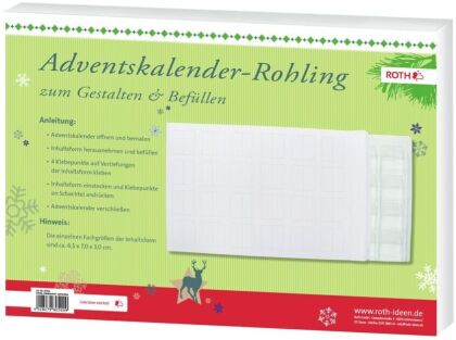 Rohling Adventskalender - zum Gestalten und Befüllen