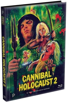 Cannibal Holocaust 2 (1985) (Wattiert, Cover A, Édition Limitée, Mediabook, Blu-ray + DVD)