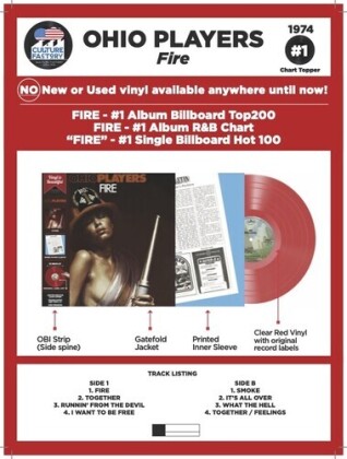Ohio Players - Fire (2021 Reissue, Red Translucent Vinyl, LP)