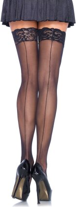 Sheer Stockings With Backseam - One Size - Grösse Onesize