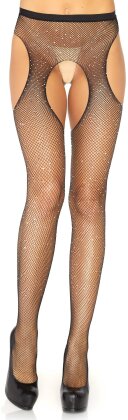 Fishnet Tights With Accents - One Size - Size Onesize