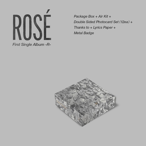Rose (K-Pop) - R Double Sided Photocard Set, Badge, Air Kit