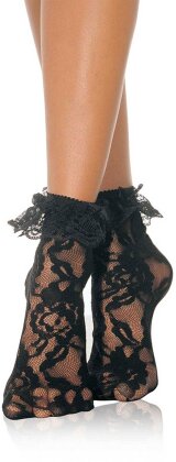 Lace Anklet With Ruffle - One Size - Size Onesize