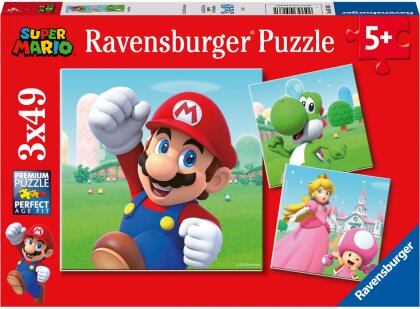 Puzzle Super Mario 3x49 Teile - 21X21 Cm,