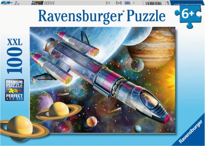 Ravensburger Kinderpuzzle - 12939 Mission im Weltall - Weltraum-Puzzle für Kinder ab 6 Jahren, mit 100 Teilen im XXL-Format