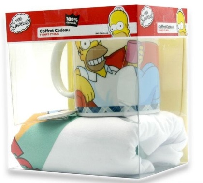 The Simpsons: Itchy & Scratchy - Mug + T-Shirt + Badge - Grösse L