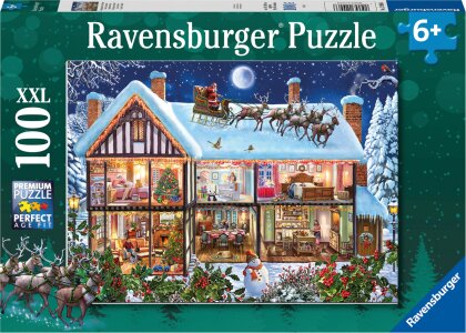 Weihnachten zu Hause - 100 XXL-Teile Puzzle für Kinder ab 6 Jahren