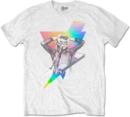 David Bowie Unisex T-Shirt - Holographic Bolt (Foiled)