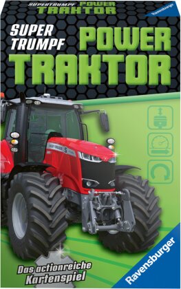 Ravensburger Kartenspiel, Supertrumpf Power Traktor 20689 - Quartett und Trumpf-Spiel für Technik-Fans ab 7 Jahren