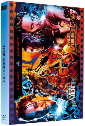 Lara Croft: Tomb Raider / Lara Croft: Tomb Raider - Die Wiege des Lebens (Cover Astro, Kult-Klassiker Ungeschnitten, Limited Edition, Mediabook, 2 Blu-rays + 2 DVDs)