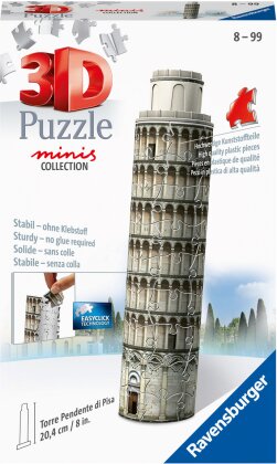 Puzzle 3D Mini Schiefer Turm - von Pisa, 54 Teile, 18.3x