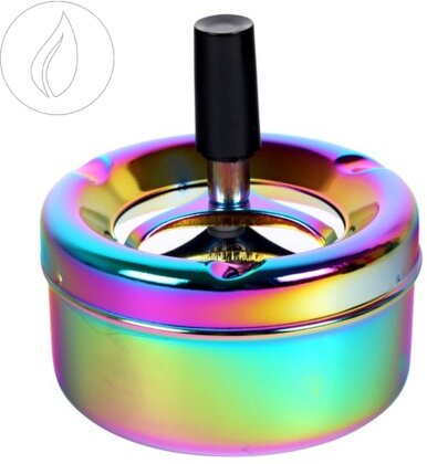 Drehaschenbecher Shiny Rainbow - 9 cm
