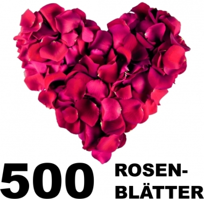 Rosenblätter bordeauxrot 500 Stck aus Stoff - Deko-Hit!