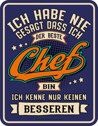 Der beste Chef Blechschild