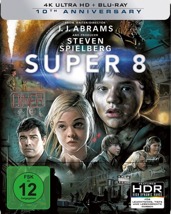 Super 8 (2011) (10th Anniversary Edition, Limited Edition, Steelbook, 4K Ultra HD + Blu-ray)