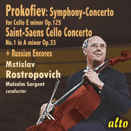 Serge Prokofieff (1891-1953), Camille Saint-Saëns (1835-1921), Alexander Glazunov (1865-1936), Peter Iljitsch Tschaikowsky (1840-1893) & Mstislav Rostropovich - Symphony-Concerto For Cello E Minor